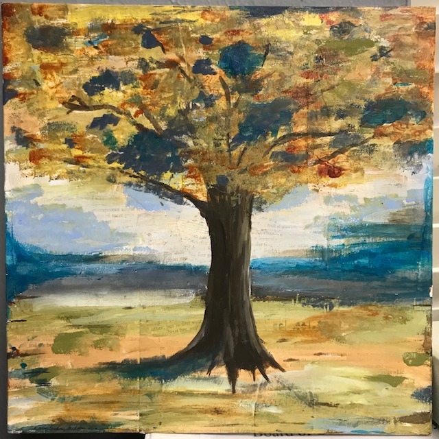 tree original mixed media erin sloan jackson